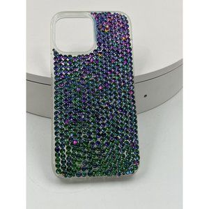 Handmade 12ss Volcano Color Flip Bling Back Case Swarovski Rhinestone I-Phone 13
